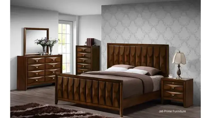 Dipan Kayu Jati Minimalis Modern, Ranjang Jati Desain Minimalis